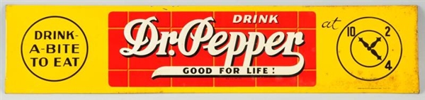 LOT OF 3: EMBOSSED TIN DR. PEPPER SIGNS.          