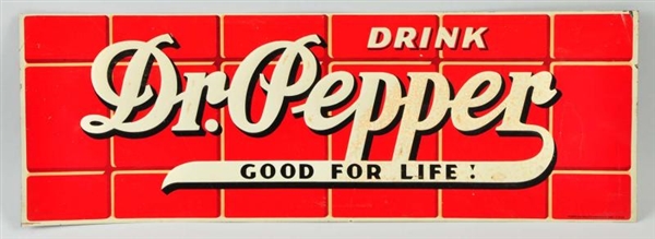 LOT OF 2: TIN & GLASS DR. PEPPER SIGNS.           