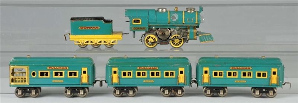 DORFAN O-GAUGE PASSENGER TRAIN SET.               