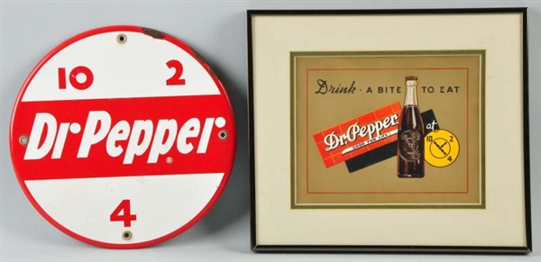 LOT OF 2: DR. PEPPER SIGNS.                       