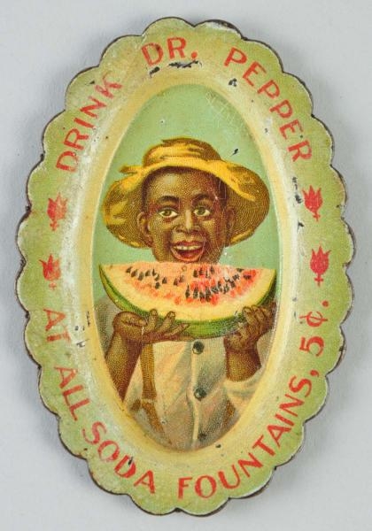 DR. PEPPER PIN TRAY WITH BLACK BOY.               