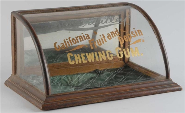 EARLY GLASS PRIMLEYS CHEWING GUM DISPLAY CASE.   