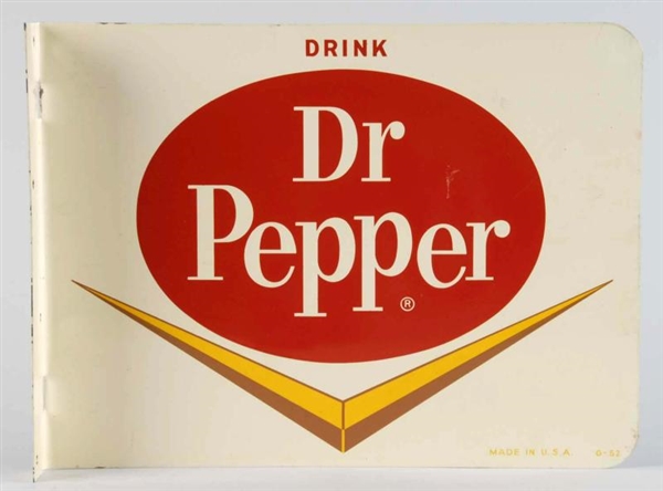 1960S TIN DR. PEPPER FLANGE SIGN.                 
