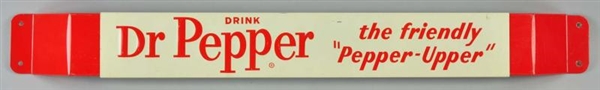 1950 EMBOSSED TIN DR. PEPPER ADJUSTABLE DOOR BAR. 
