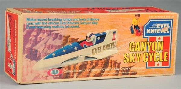 IDEAL EVEL KNIEVEL CANYON SKY CYCLE TOY.          