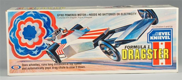IDEAL EVEL KNIEVEL DRAGSTER TOY.                  