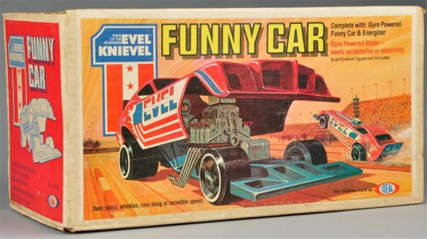 IDEAL EVEL KNIEVEL FUNNY CAR TOY.                 