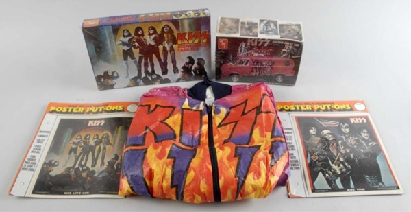 LOT OF 5: VINTAGE KISS MEMORABILIA ITEMS.         