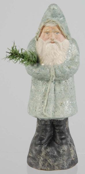 MINT GREEN BELSNICKEL SANTA CANDY CONTAINER.      