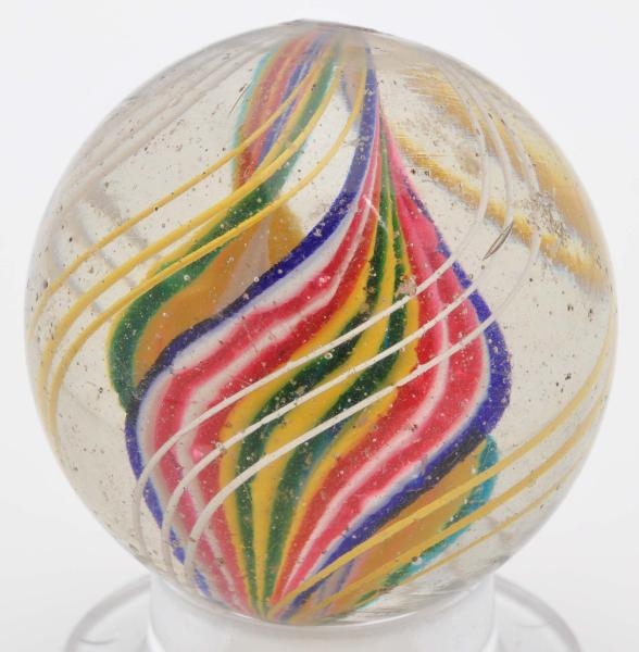 LARGE DOUBLE RIBBON SWIRL MARBLE.                 