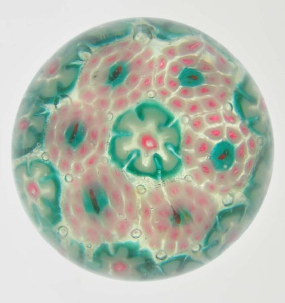 MILLEFIORI CANE PAPERWEIGHT MARBLE.               