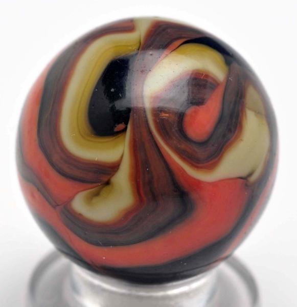 CHRISTENSEN AGATE FOUR-COLOR FLAME MARBLE.        