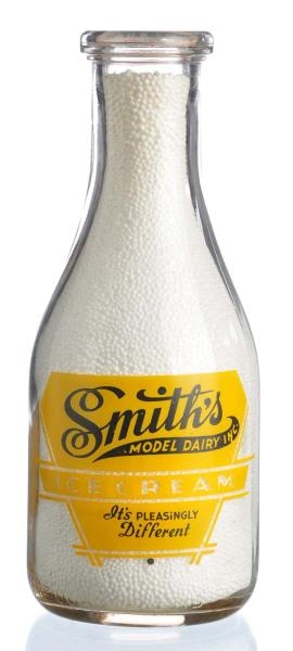 SMITH’S MODEL DAIRY MILK BOTTLE.                  
