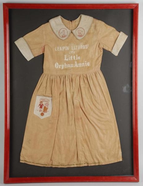 FRAMED ORPHAN ANNIE CHILDS DRESS.                