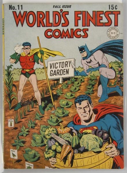 1943 WORLDS FINEST COMICS NO. 11.                