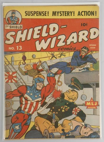 1944 SHIELD-WIZARD COMICS NO. 13.                 