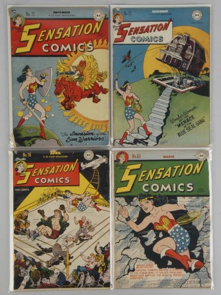 LOT OF 4: 1940S SENSATION COMICS.                 