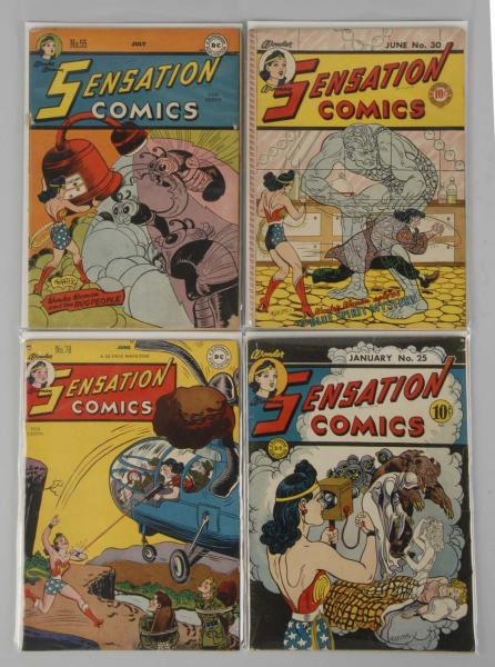 LOT OF 4: 1940S SENSATION COMICS.                 