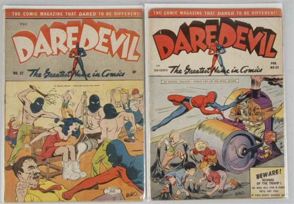 LOT OF 2: 1940S DAREDEVIL COMICS.                 