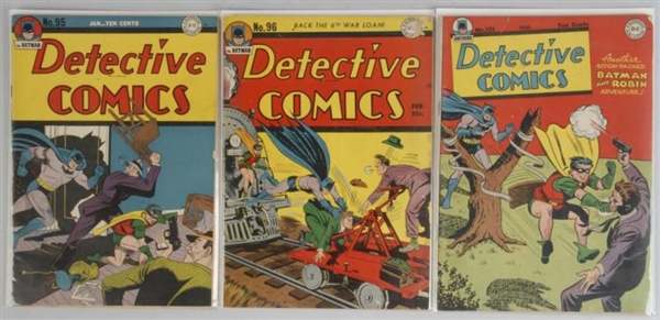 LOT OF 3: 1940S DETECTIVE COMICS.                 