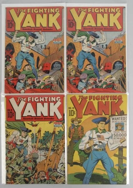 LOT OF 4: 1940S THE FIGHTING YANK COMICS.         