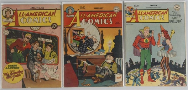 LOT OF 3: 1940S ALL-AMERICAN COMICS.              