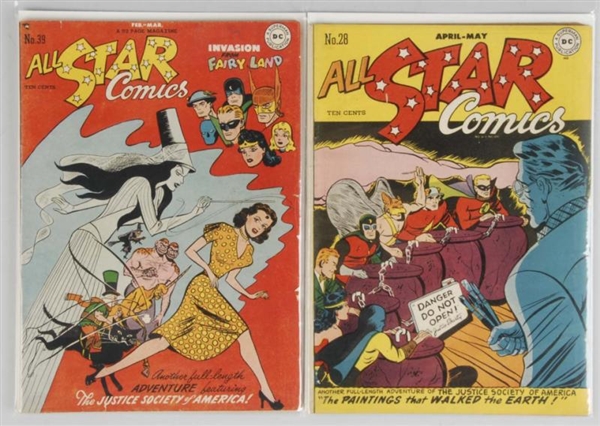 LOT OF 2: 1940S ALL STAR COMICS.                  