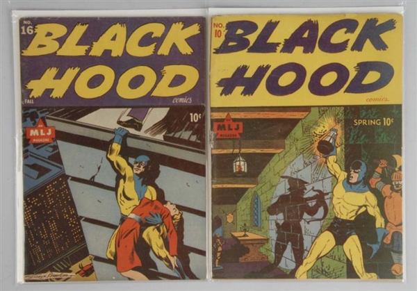 LOT OF 2: 1940S BLACK HOOD COMICS.                