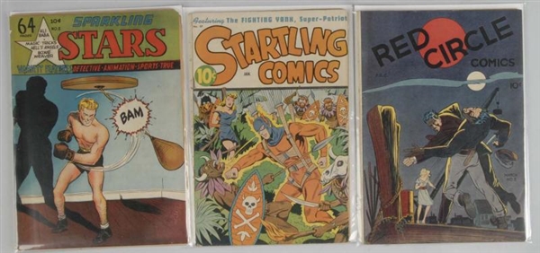 LOT OF 3: ASSORTED 1940S GOLDEN AGE COMICS.       