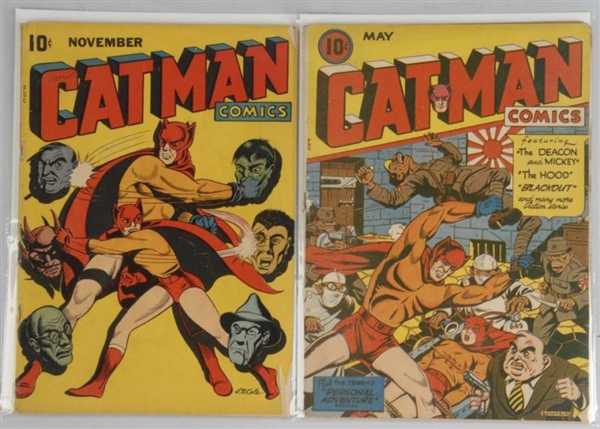 LOT OF 2: 1940S CATMAN COMICS.                    