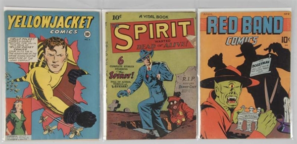 LOT OF 3: 1940S GOLDEN AGE COMIC BOOKS.           