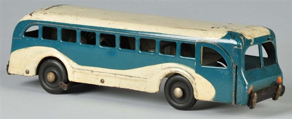 PRESSED STEEL BUDDY L GREYHOUND BUS TOY.          