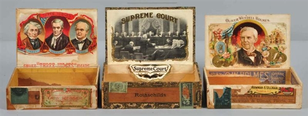 LOT OF 3: SUPREME COURT RELATED CIGAR BOXES.      
