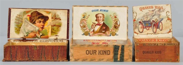 LOT OF 3: UNUSUAL CIGAR BOXES.                    