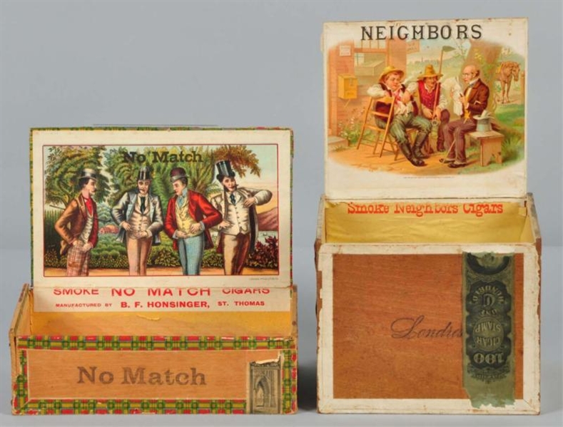 LOT OF 2: GREAT AMERICAN CIGAR BOXES.             