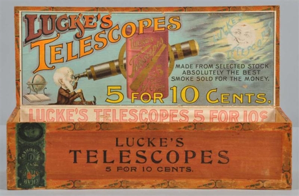 LUCKES TELESCOPES CIGAR BOX.                     