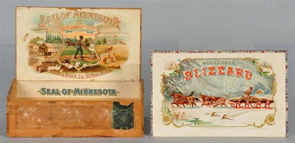 LOT OF 2: MINNESOTA RELATED CIGAR BOXES.          