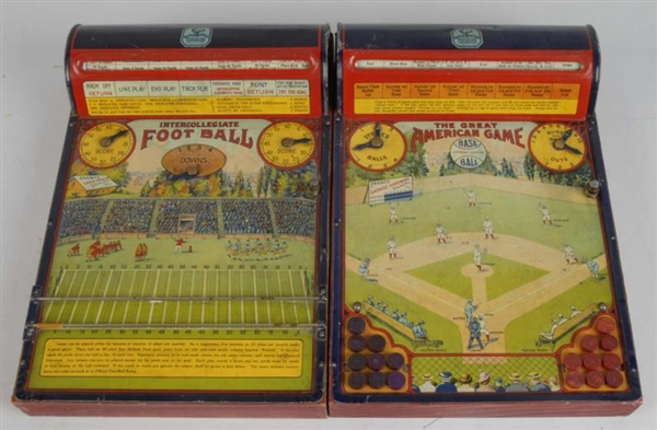 LOT OF 2: EARLY TIN LITHO SPORTS GAMES.           
