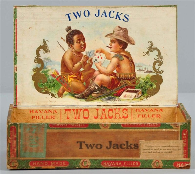 TWO JACKS CIGAR BOX.                              