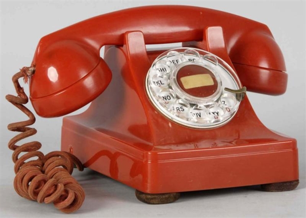RED WESTERN ELECTRIC 302 TELEPHONE.               