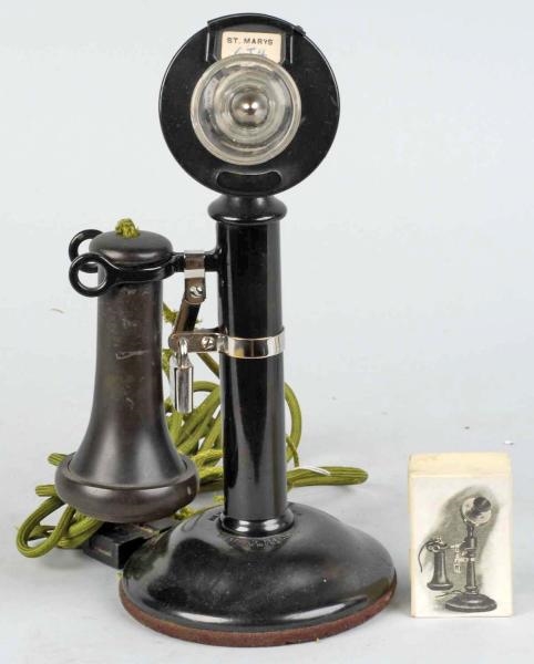 BLACK 20AL WESTERN ELECTRIC CANDLESTICK TELEPHONE 