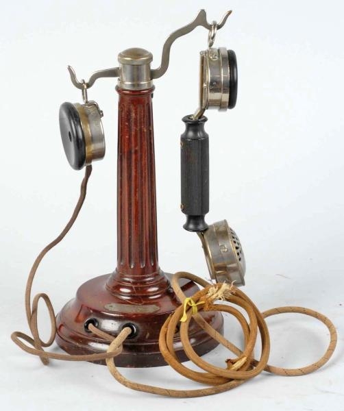 FRENCH JACQUESSON FLUTED CANDLESTICK TELEPHONE.   