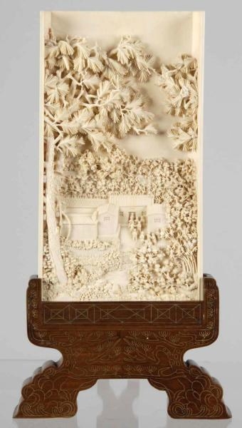 LARGE IVORY PLAQUE.                               