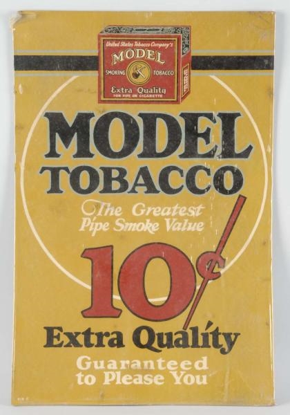 HEAVY CARDBOARD 10-CENT MODEL TOBACCO POSTER.     