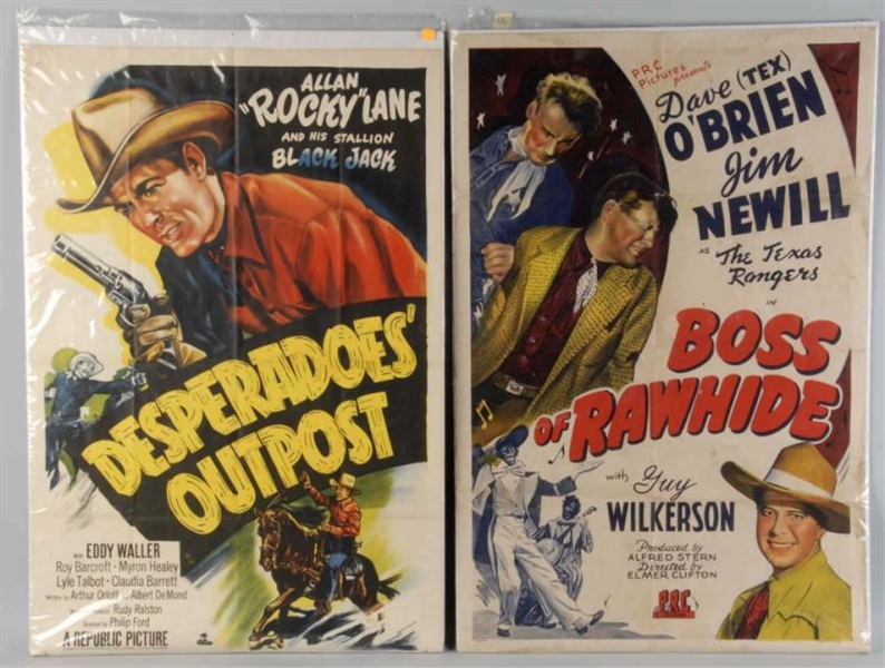 LOT OF 2: WESTERN MOVIE POSTERS.                  