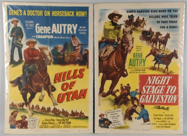 LOT OF 2: GENE AUTRY WESTERN MOVIE POSTERS.       