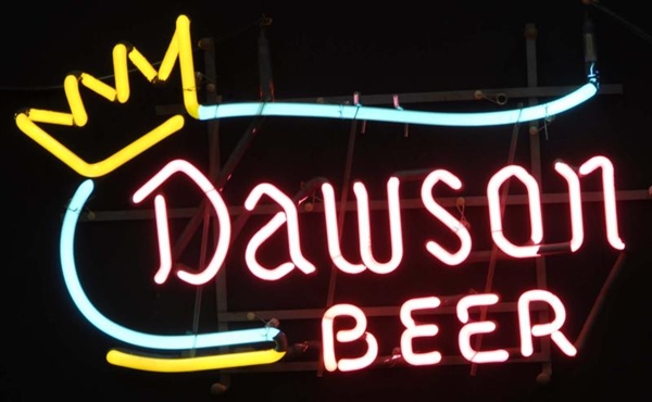 DAWSON WHALE WITH CROWN NEON SIGN.                