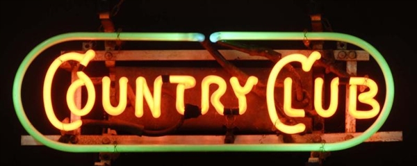 COUNTRY CLUB OVAL NEON SIGN.                      