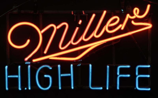 MILLER HIGH LIFE NEON SIGN.                       