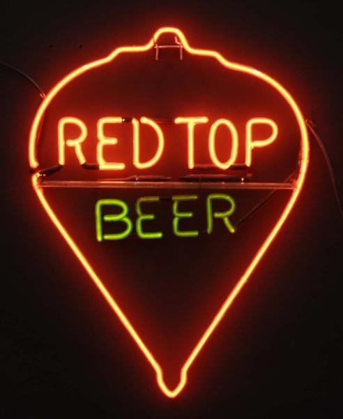 RED TOP BEER NEON SIGN.                           